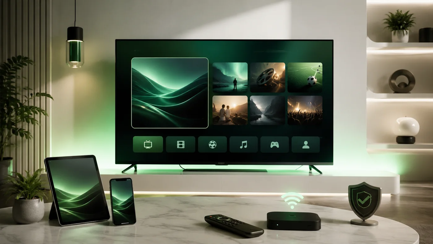 IPTV Link auf Smart TV, Tablet und Smartphone